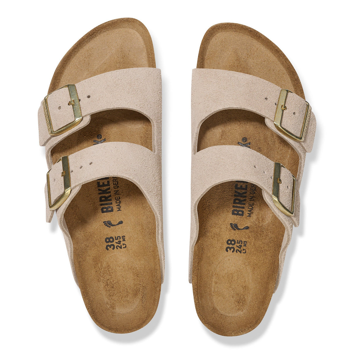 Birkenstock 1029260 Women's Arizona Sandcastle Suede Narrow