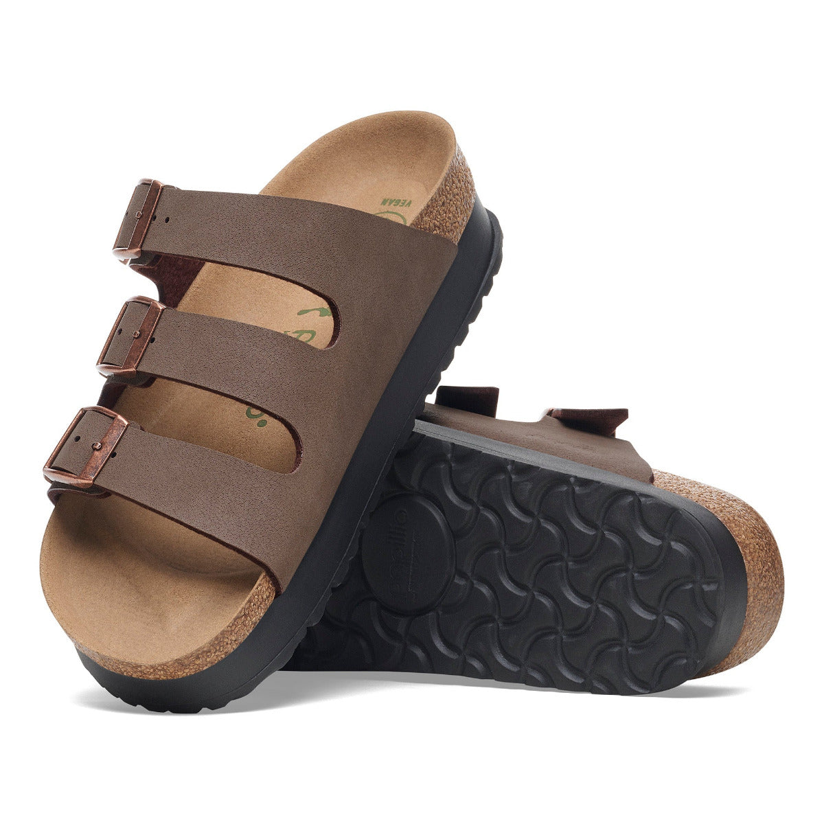 Birkenstock 1029741 Women's Florida III Platform Vegan Mocca