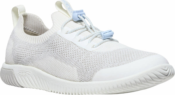 KEEN 1030068 Big Kids' KNX Knit Sneaker - Star White/Skyway