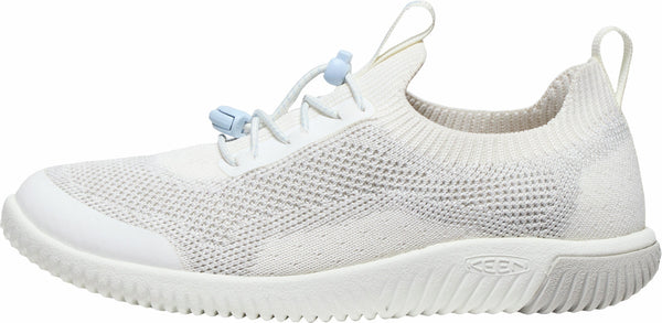KEEN 1030068 Big Kids' KNX Knit Sneaker - Star White/Skyway
