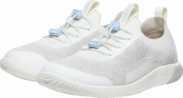 KEEN 1030068 Big Kids' KNX Knit Sneaker - Star White/Skyway