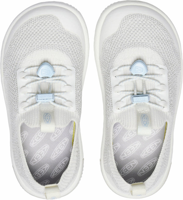 KEEN 1030110 Little Kids' KNX Knit Sneaker - Star White/Skyway