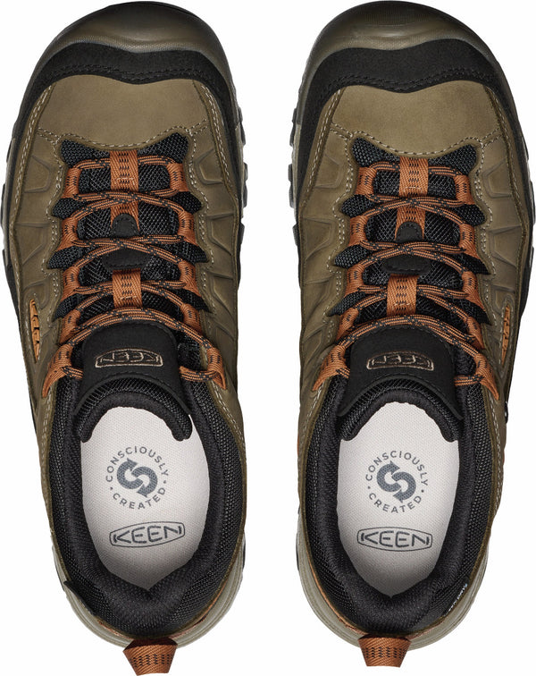 KEEN 1030691 Men's Targhee IV Waterproof Hiking Shoe - Sea Turtle/Roasted Pecan