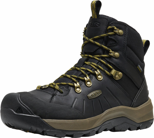 KEEN 1031021 Men's Revel IV Mid Polar Black/Lemon Curry