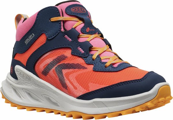 KEEN 1031137 Big Kids' Zionic Mid WP Naval Academy/Nasturtium