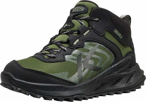 KEEN 1031138 Big Kids' Zionic Mid WP Black/Bronze Green