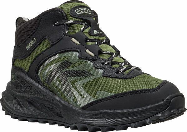 KEEN 1031138 Big Kids' Zionic Mid WP Black/Bronze Green
