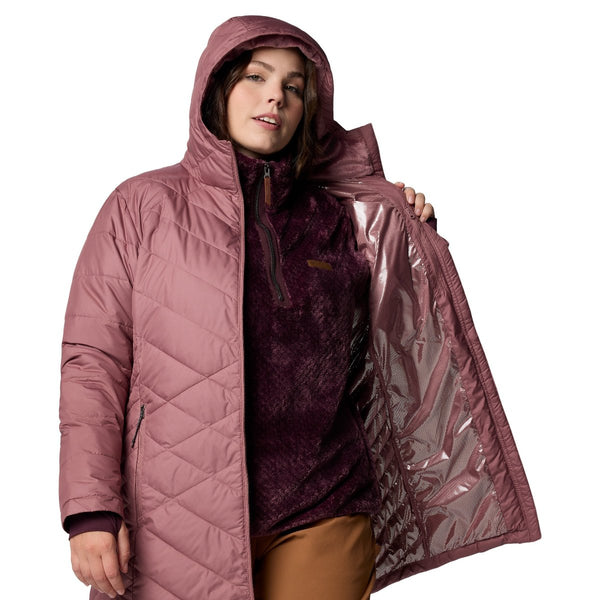 Columbia 1738162 Women's Heavenly Long Hooded Jacket - Plus Sizes