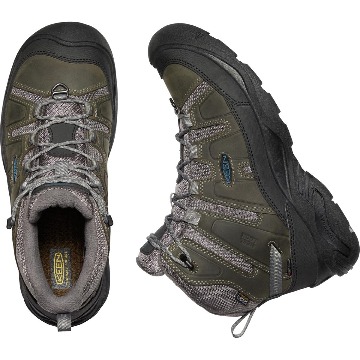 Scarponcini Trekking Uomo Keen Circadia Mid Polar – Grigi, Taglia 11 US (10 UK), Impermeabili - Foto 2