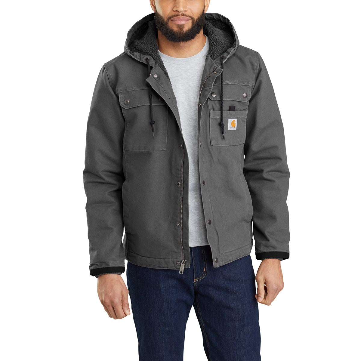 Carhartt-Men's Relaxed Fit Washed Duck Sherpa Lined Utility Jacket