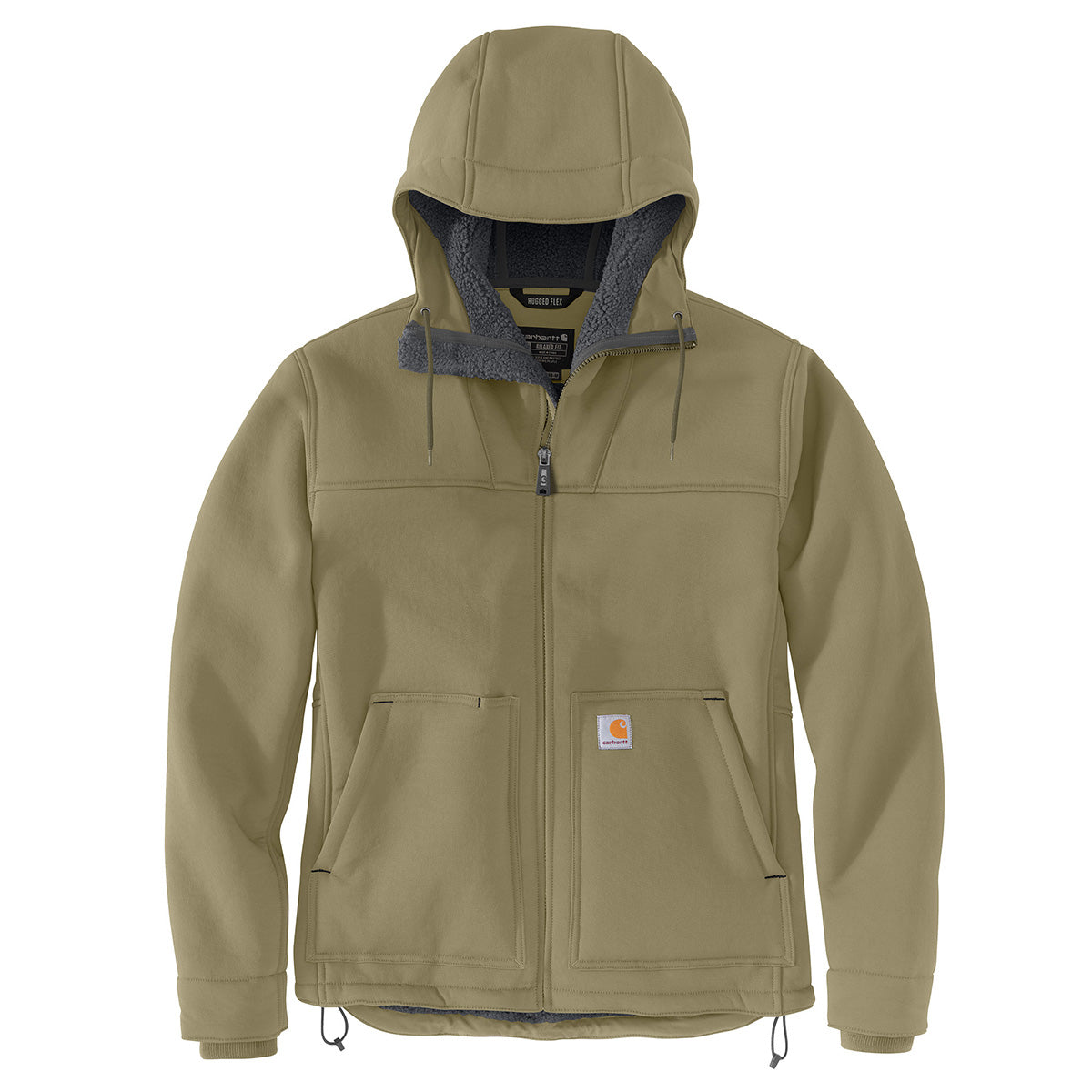 ジャケット・アウター Carhartt HOODED TEXTURE JACKET Carhartt-Men's Super Dux Relaxed Fit Sherpa Lined Active Jac