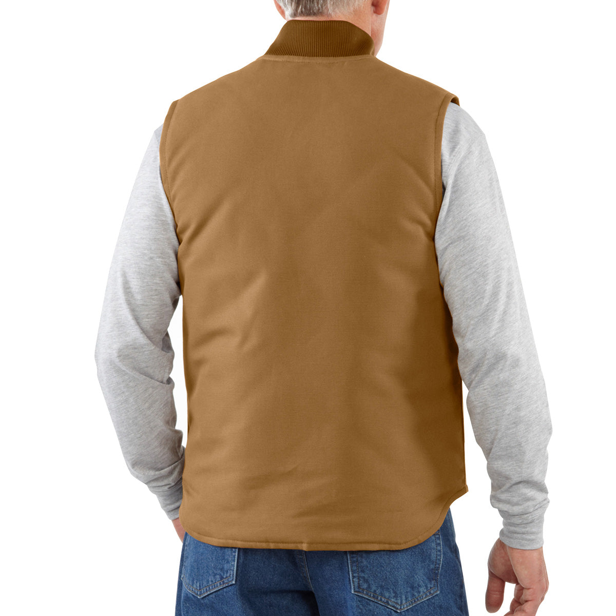 Carhartt-Men's V01 Relaxed Fit Firm Duck Insulated Rib Collar Vest