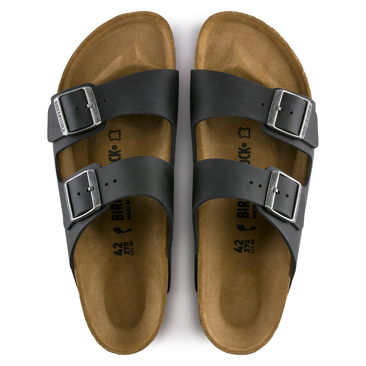 Birkenstock-Arizona Black Oiled Leather – Getz's Inc.