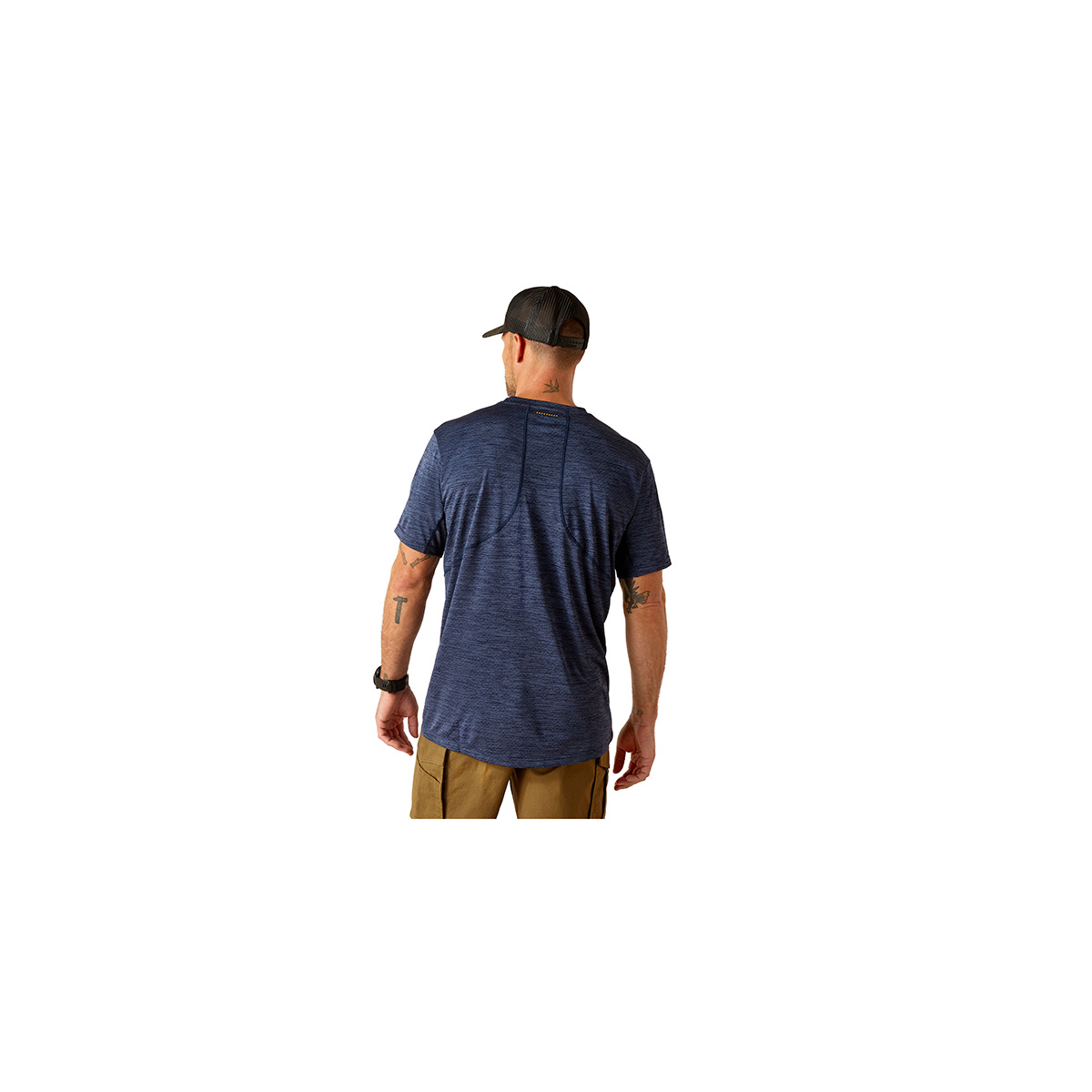 Ariat Men's Rebar Evolution Athletic Fit Short Sleeve T-Shirt-Navy