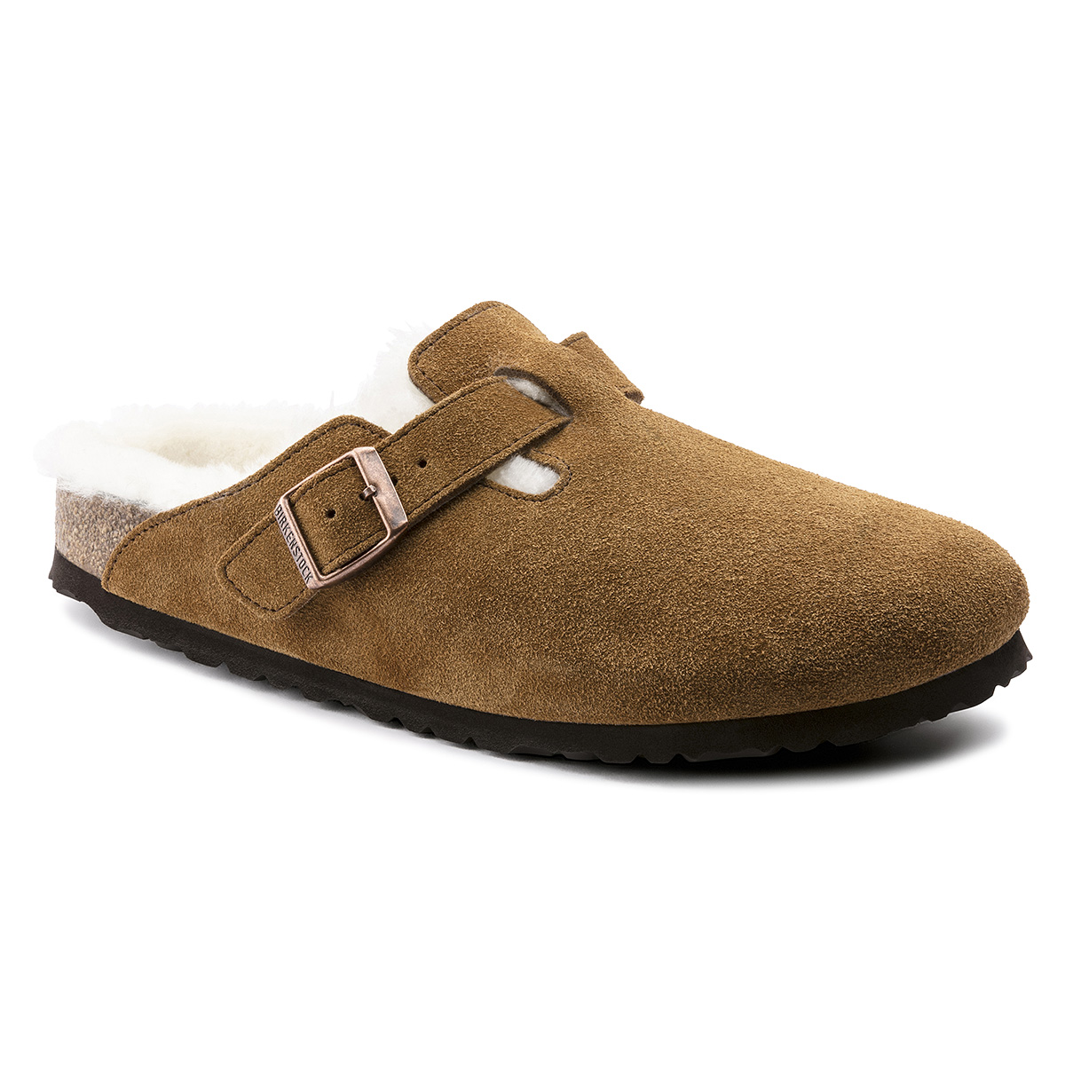 Birkenstock Boston Shearling Mink/Natural Suede