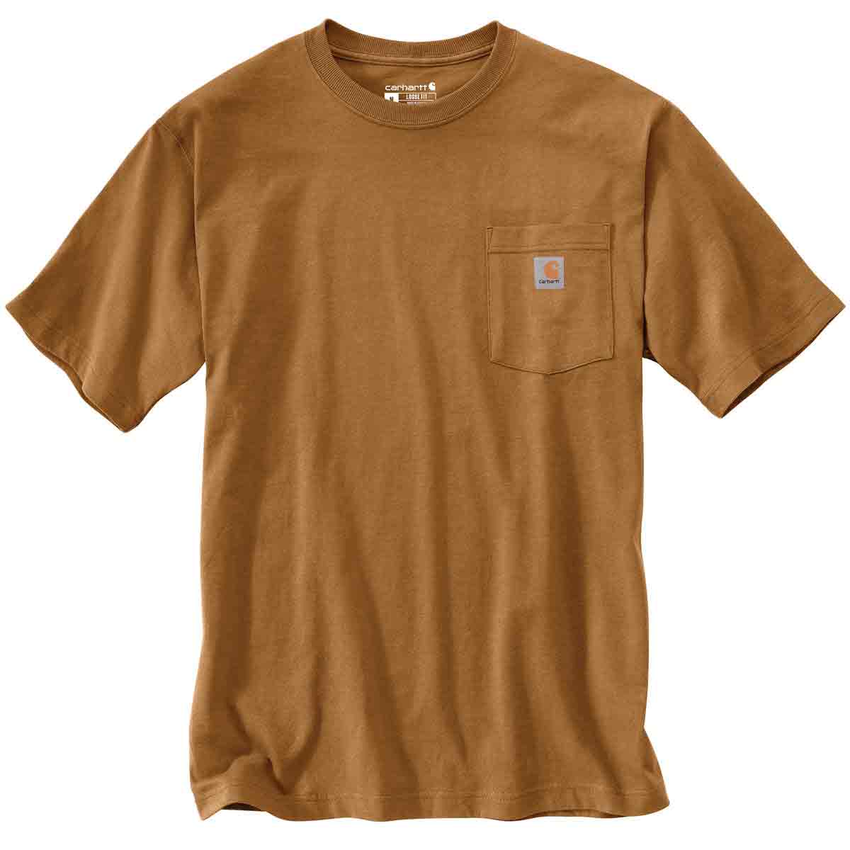 Mens Carhartt Force Short Sleeve Pocket T-Shirt Big Navy