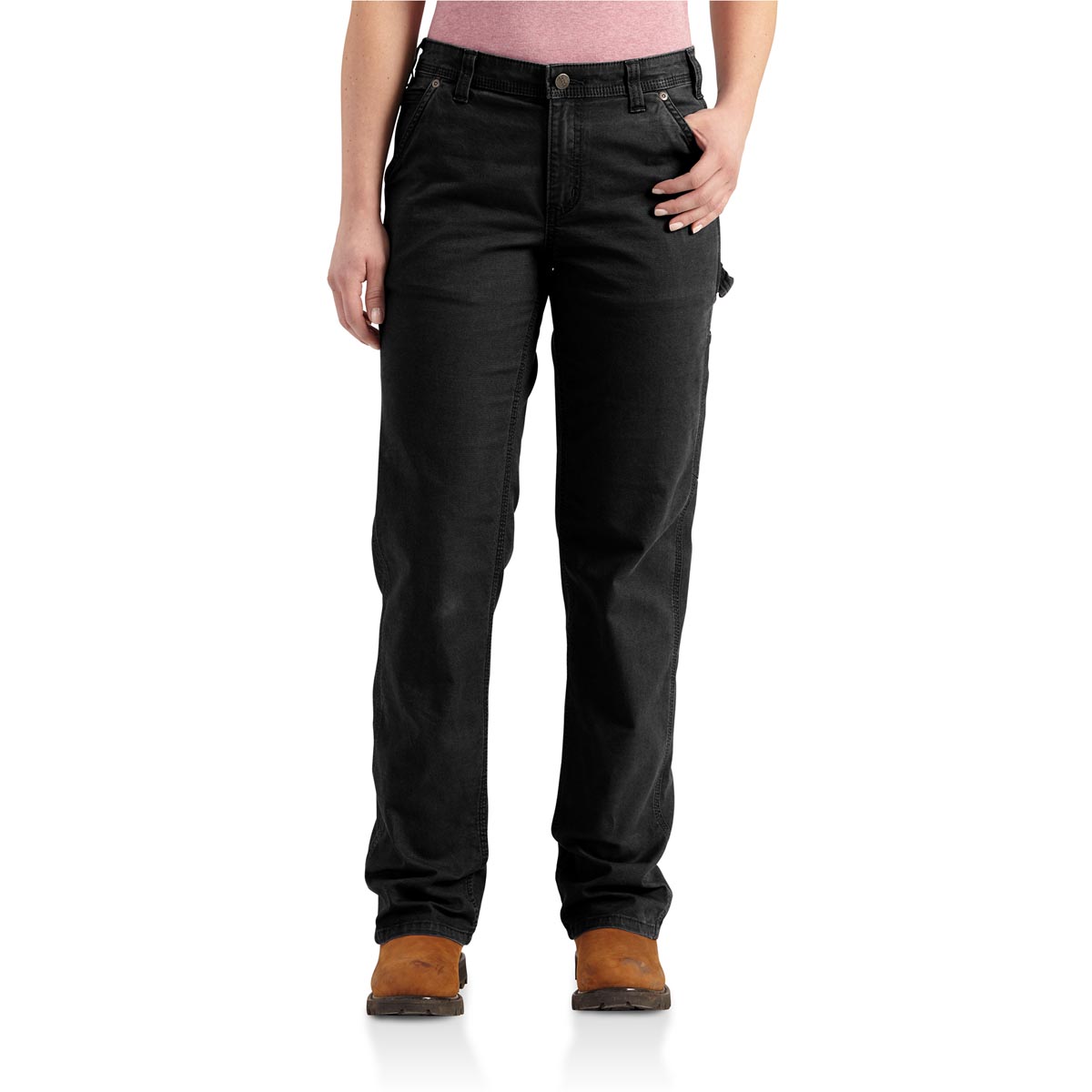Carhartt Women's Relaxed Fit Canvas Work Pants - Black