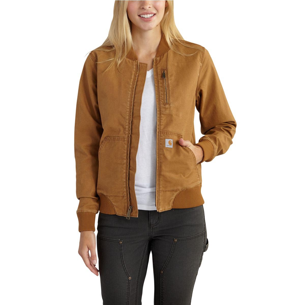  Carhartt Women's Rugged Flex Relaxed Fit Canvas Jacket, Blue  Surf, X-Small : Clothing, Shoes & Jewelry