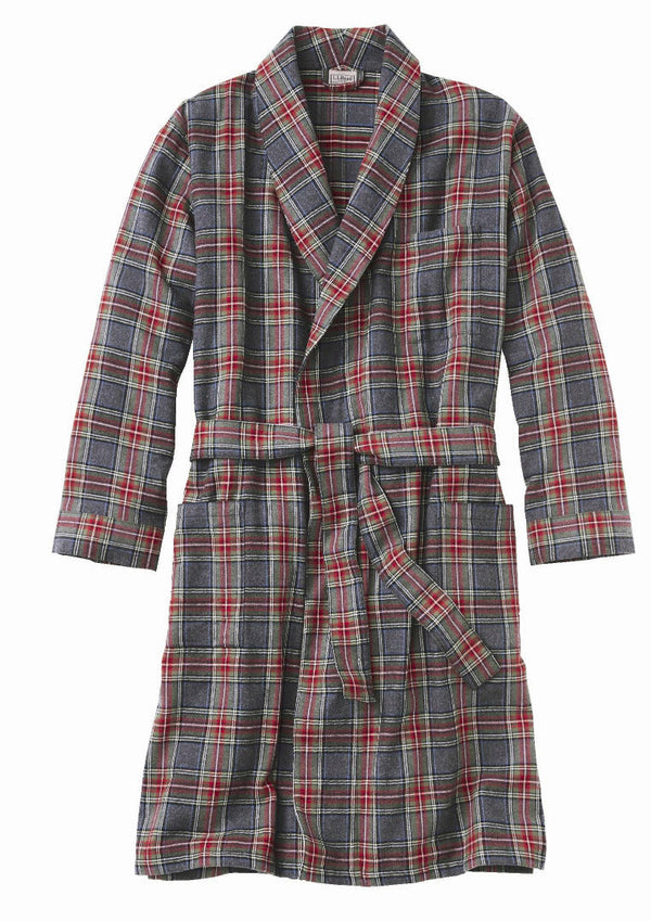 L.L.Bean 100132 Men's Scotch Plaid Flannel Robe