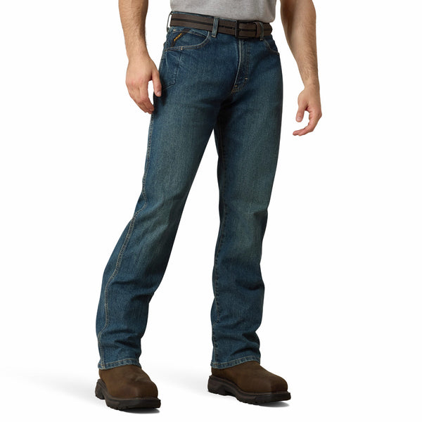 Ariat 10016221 Men's Rebar M4 Relaxed DuraStretch Basic Boot Cut Jean