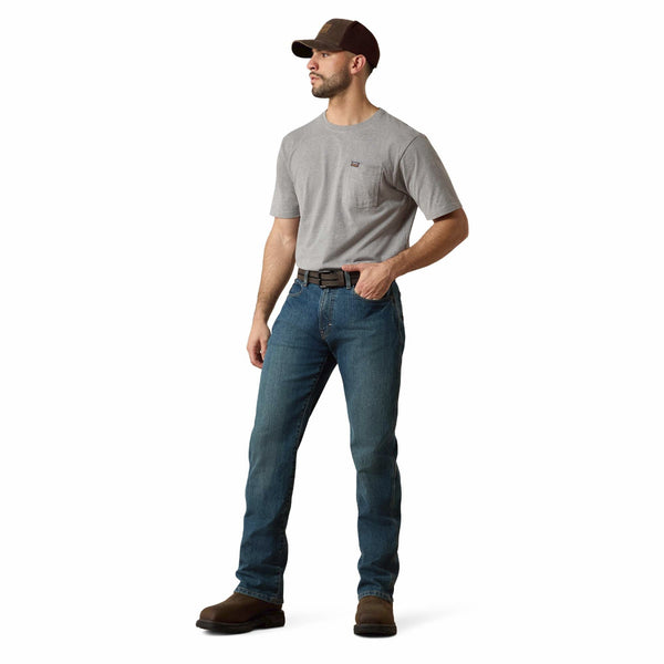 Ariat 10016221 Men's Rebar M4 Relaxed DuraStretch Basic Boot Cut Jean