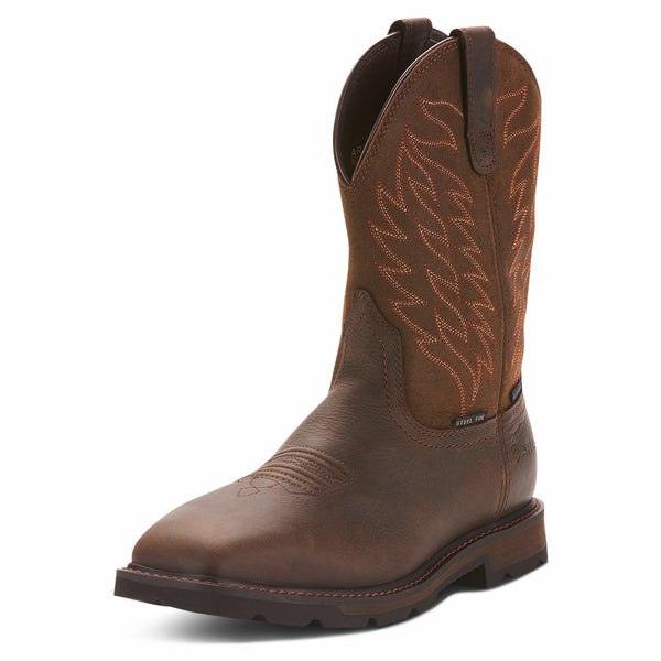 Ariat 10024992 Men's Groundbreaker Wide Square Toe Waterproof Steel Toe Work Boot