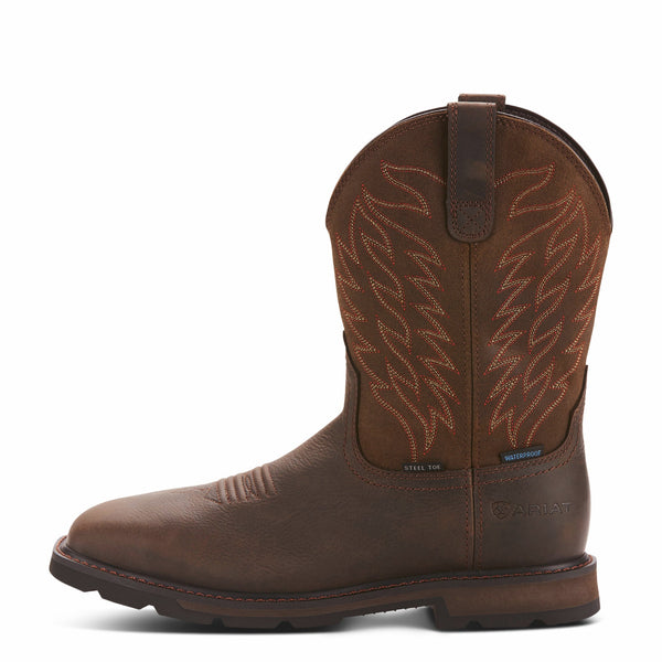 Ariat 10024992 Men's Groundbreaker Wide Square Toe Waterproof Steel Toe Work Boot