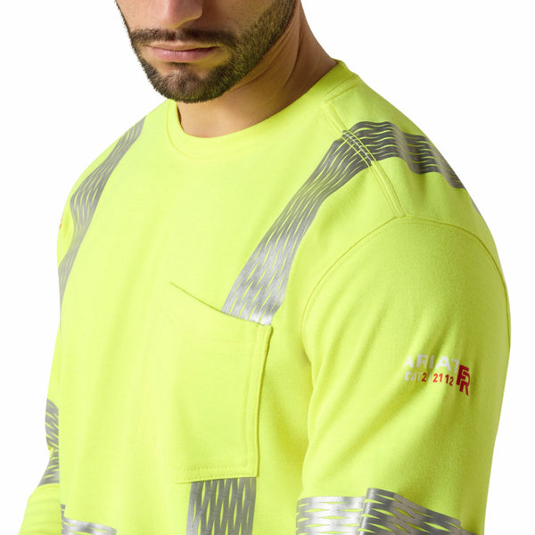 Ariat 10025432 Men's FR Hi-Vis LS T-Shirt - Hi Vis Yellow