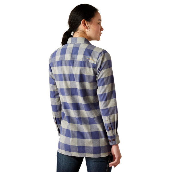 Ariat 10052942 Women's Rebar Flannel Tunic - Blue Indigo