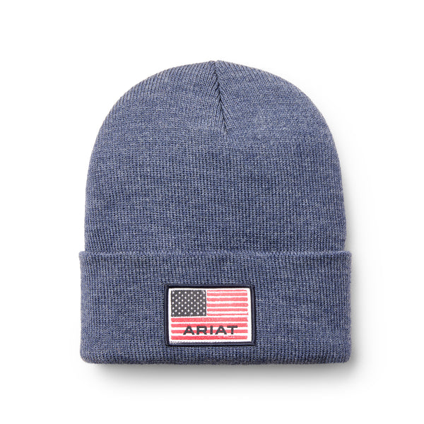 Ariat 10053449 Men's Rebar American Flag Patch Beanie