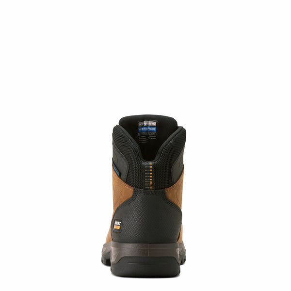 Ariat 10054291 Men's Turbo Duratread XTR 6 Inch Waterproof Carbon Toe Work Boot - Natural Brown