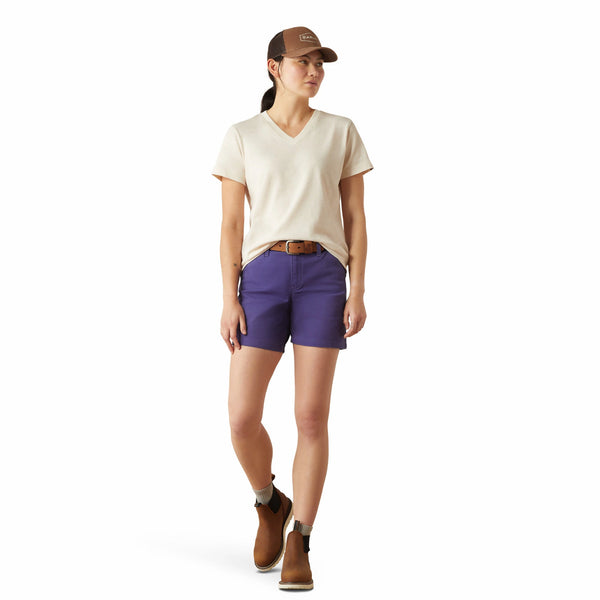 Ariat 10054438 Women's Rebar Cotton Strong Standard V-Neck T-Shirt - Sun Kiss Heather