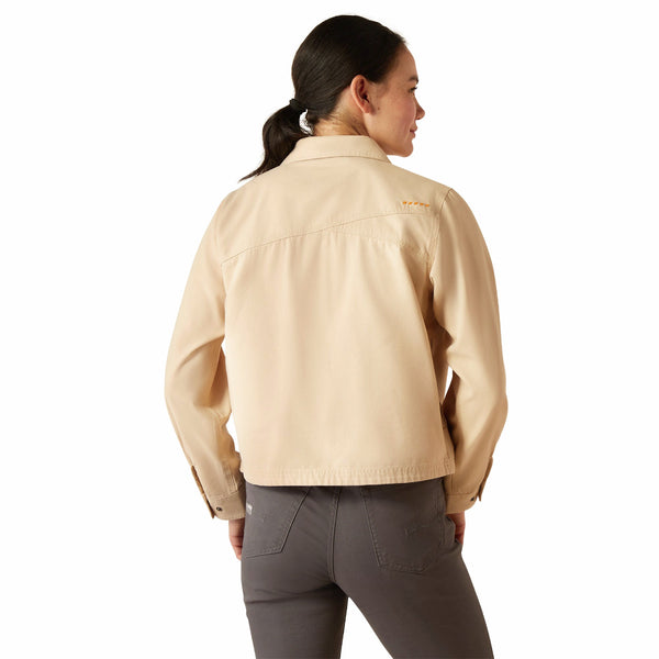 Ariat 10054586 Women's Rebar Cropped Woven Shirt Jacket - Smoke Grey