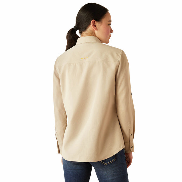 Ariat 10054859 Women's Rebar Made Tough 360 Airflow Durastretch Work Shirt - Island Fossil