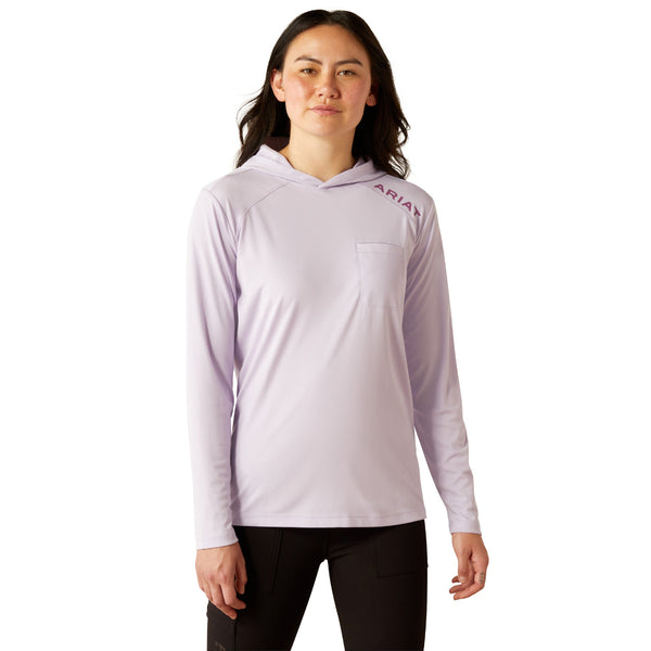 Ariat 10054874 Women's Rebar Sunblocker Hooded T-Shirt - Pastel Lilac