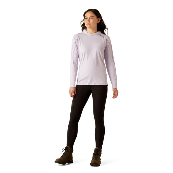 Ariat 10054874 Women's Rebar Sunblocker Hooded T-Shirt - Pastel Lilac