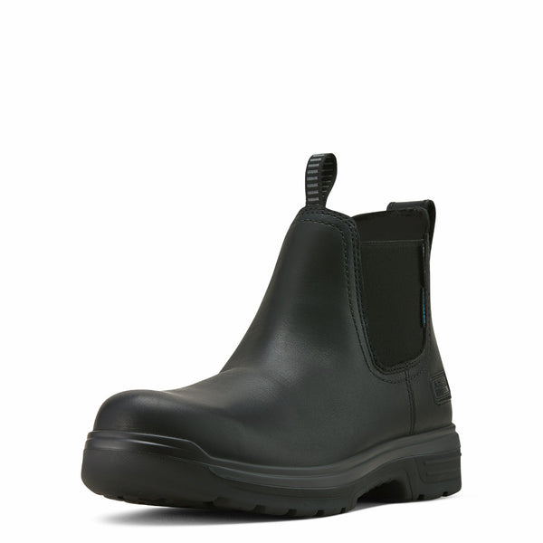 Ariat 10060898 Men's Turbo Chelsea CSA Waterproof Carbon Toe Work Boot - All Black