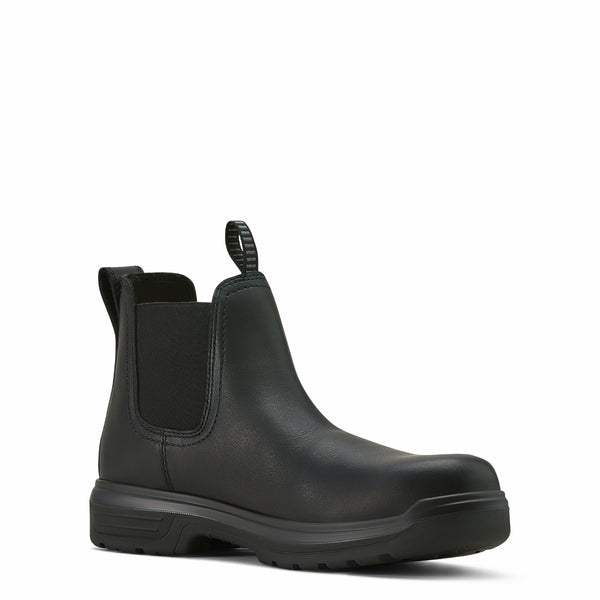 Ariat 10060898 Men's Turbo Chelsea CSA Waterproof Carbon Toe Work Boot - All Black