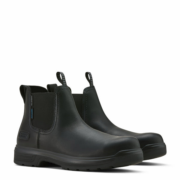 Ariat 10060898 Men's Turbo Chelsea CSA Waterproof Carbon Toe Work Boot - All Black