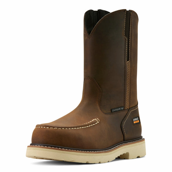 Ariat 10061114 Men's Rebar Lift Pull On Moc Toe - Distressed Brown
