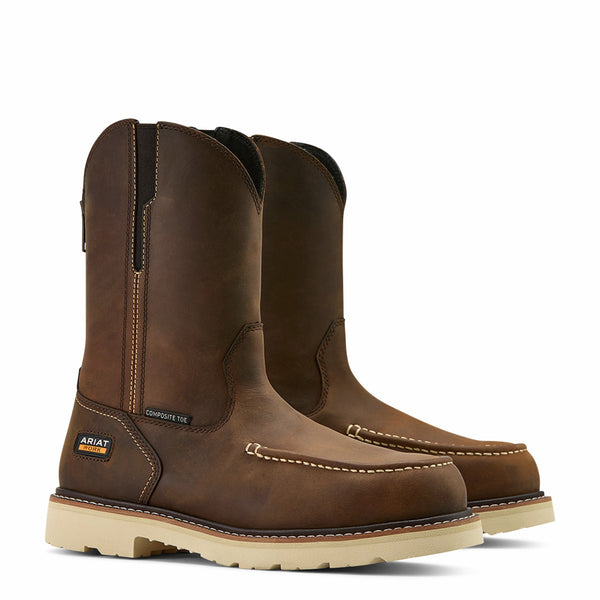 Ariat 10061114 Men's Rebar Lift Pull On Moc Toe - Distressed Brown