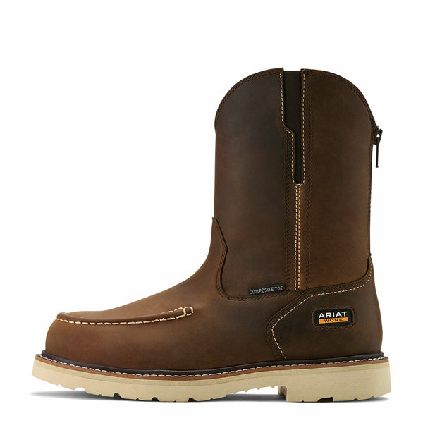 Ariat 10061114 Men's Rebar Lift Pull On Moc Toe - Distressed Brown