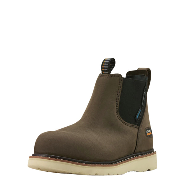 Ariat 10061117 Women's Rebar Wedge Chelsea Waterproof Composite Toe Work Boot - Grey