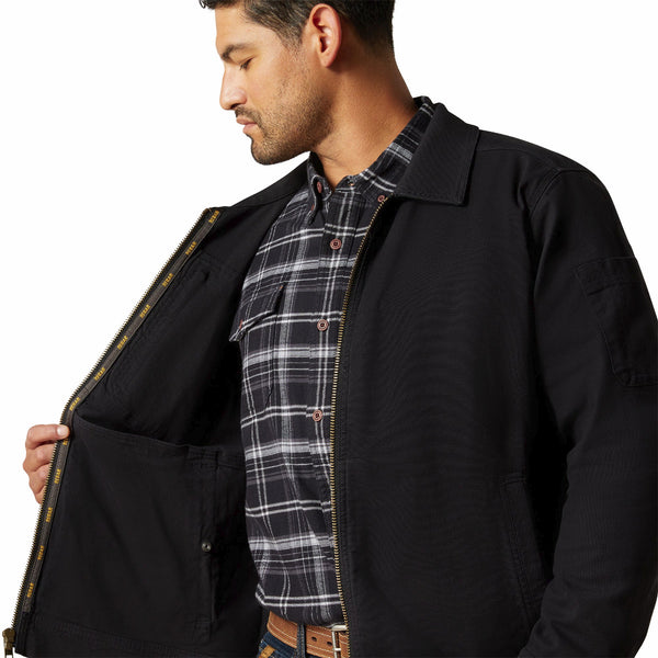 Ariat 10062288 Men's Rebar Made Tough Shop Jacket - Black