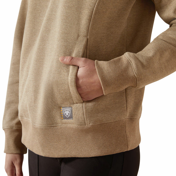 Ariat 10062333 Women's Rebar Lightweight Fleece Sweatshirt - Oatmeal Heather