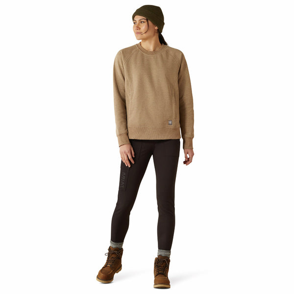 Ariat 10062333 Women's Rebar Lightweight Fleece Sweatshirt - Oatmeal Heather
