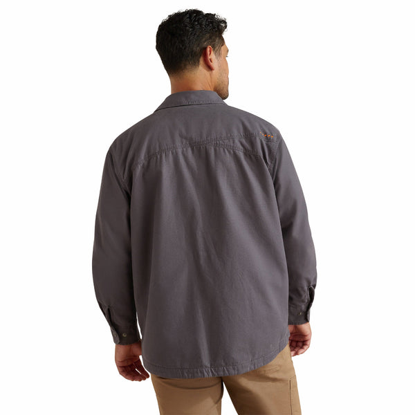 Ariat 10062342 Men's Rebar Canvas Shirt Jacket - Rebar Grey