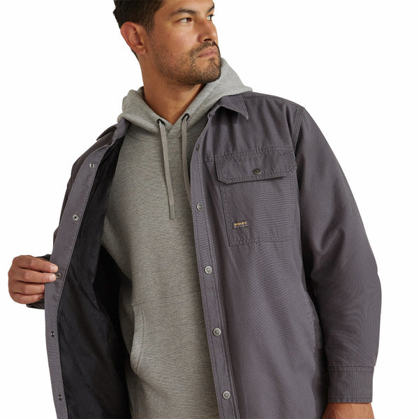Ariat 10062342 Men's Rebar Canvas Shirt Jacket - Rebar Grey