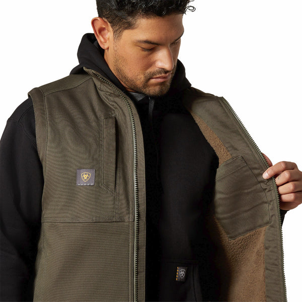 Ariat 10062536 Men's Rebar Duracanvas Vest - Earth