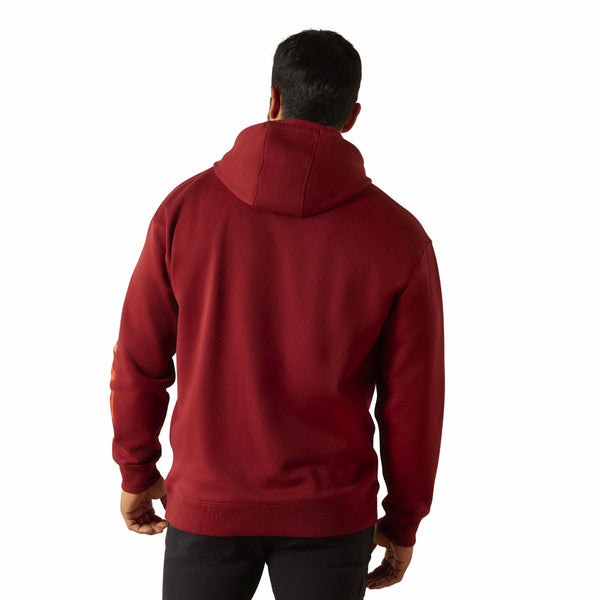 Ariat 10062542 Men's Rebar Graphic Hoodie - Russet Brown/Potter's Clay